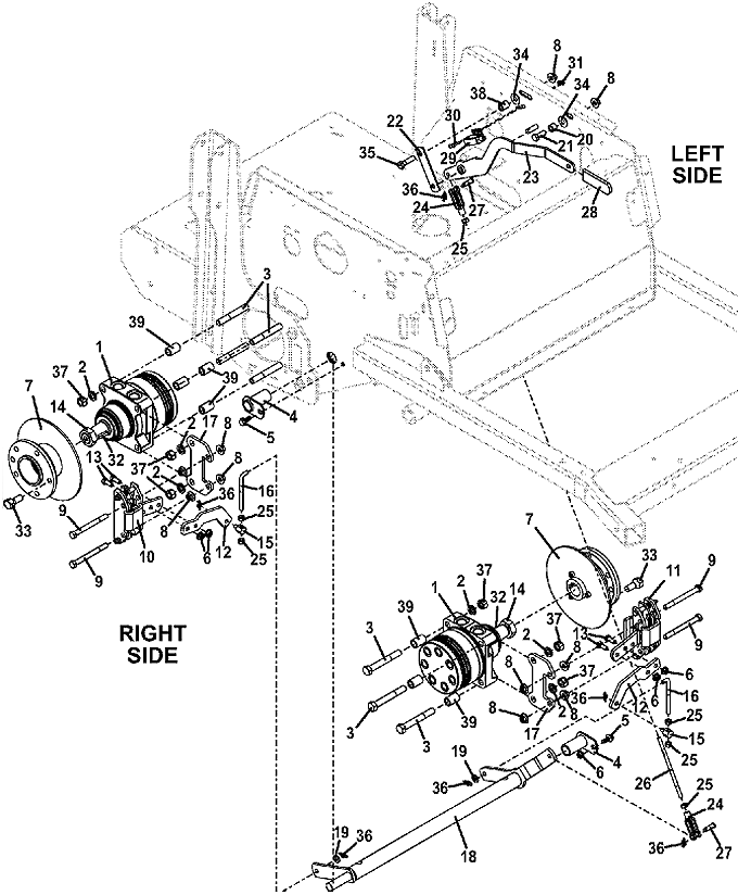 wheel motor and brake assembly