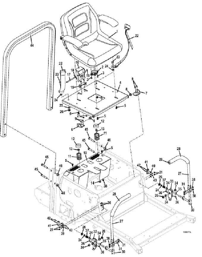 seat and steering assembly