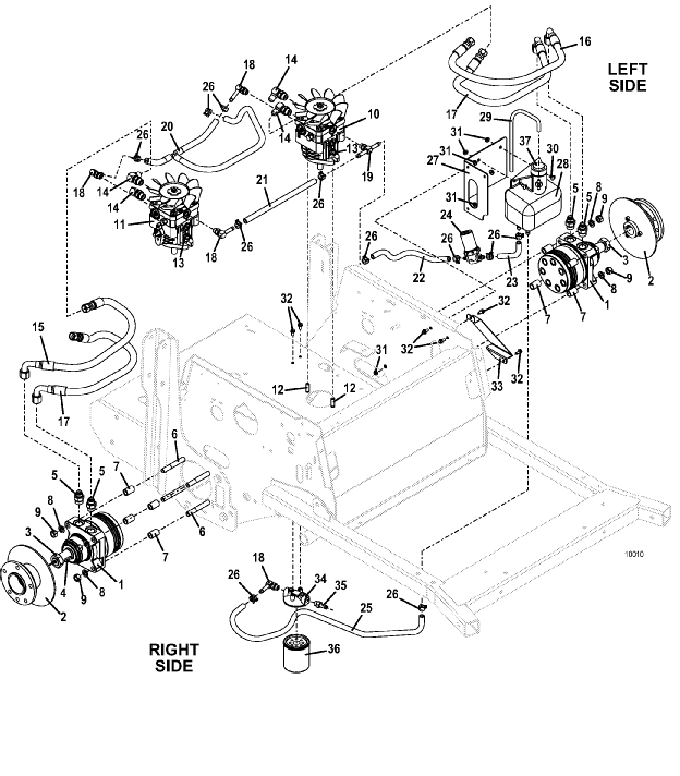 reservoir and hose assembly