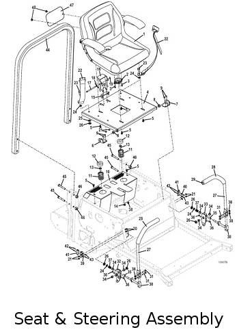 seat and steering assemblies