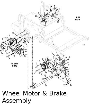 wheel motor and brake assembly