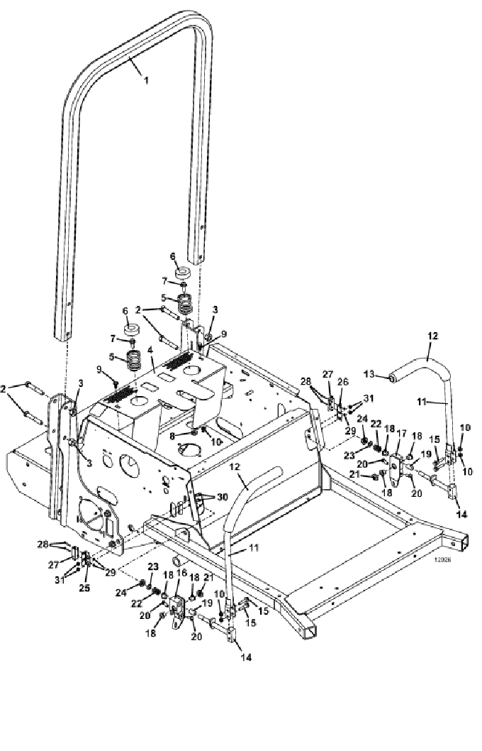 rops and steering assembly