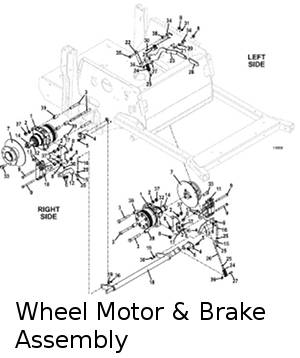 wheel motor and brake assembly