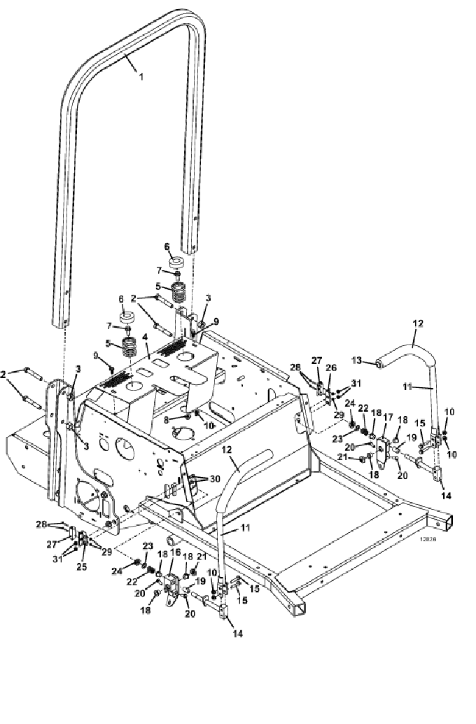 rops and steering assembly