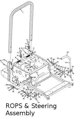 seat and steering assemblies