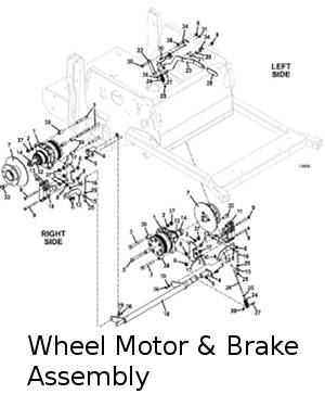 wheel motor and brake assembly
