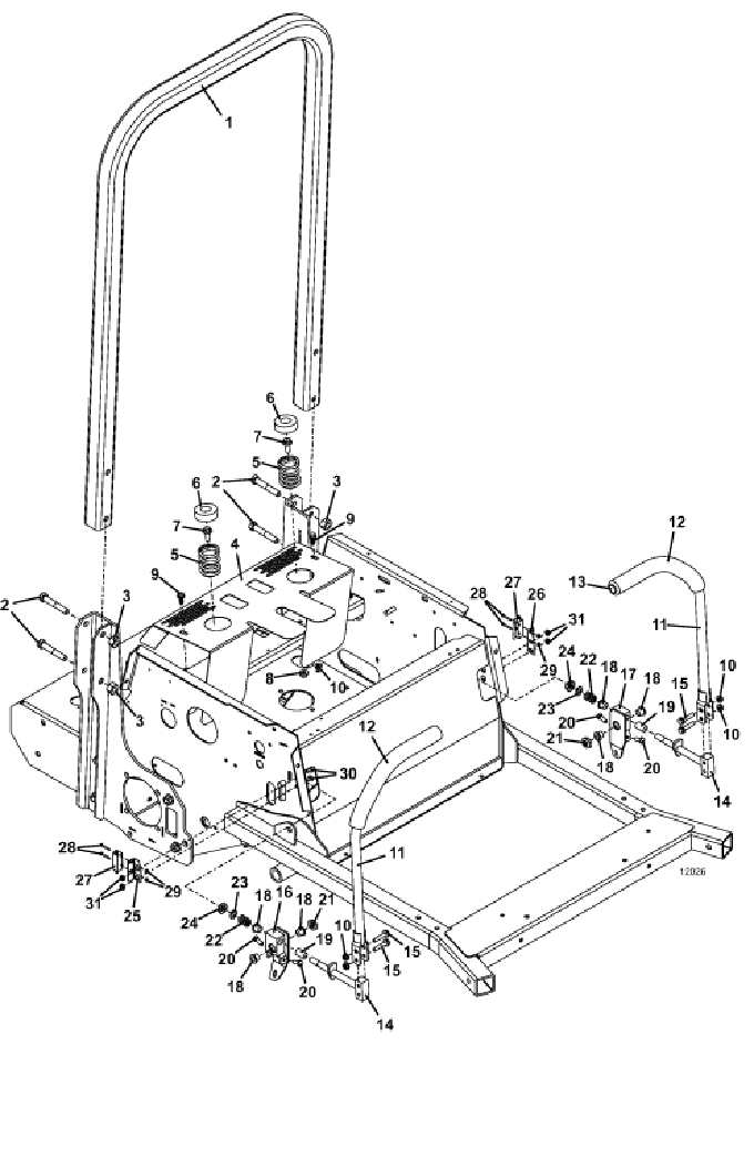 rops and steering assembly