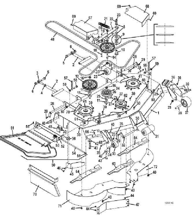 48 inch deck assembly