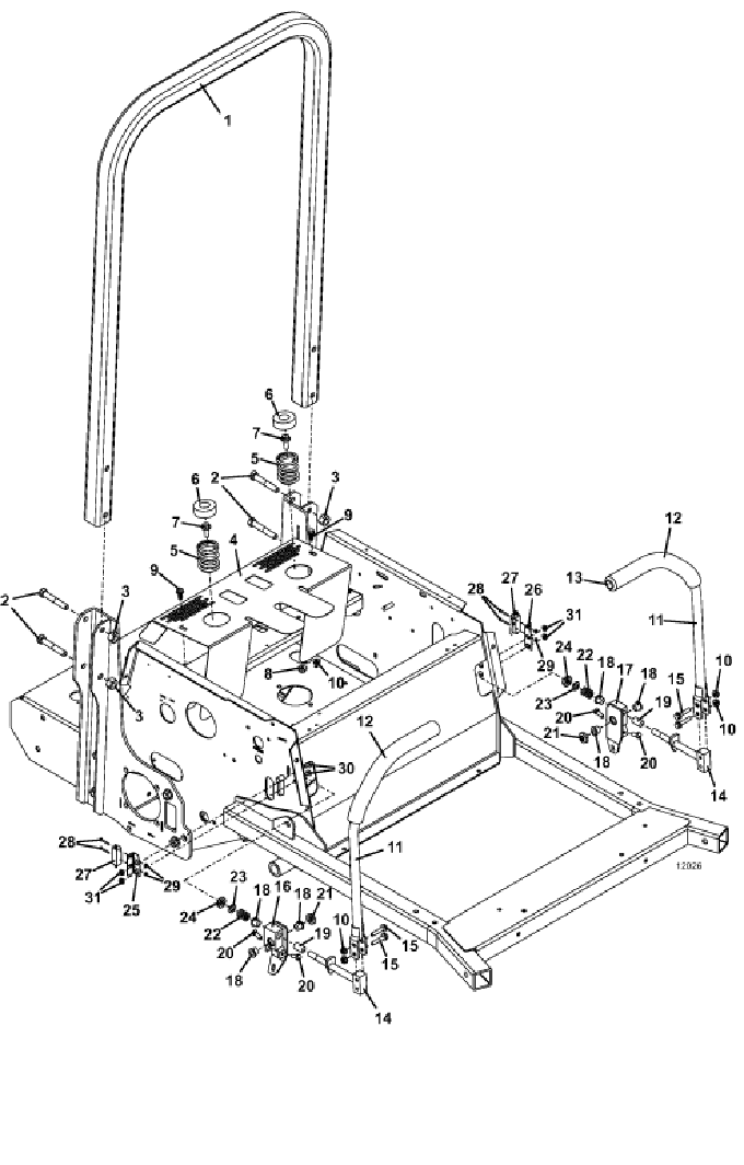 rops and steering assembly