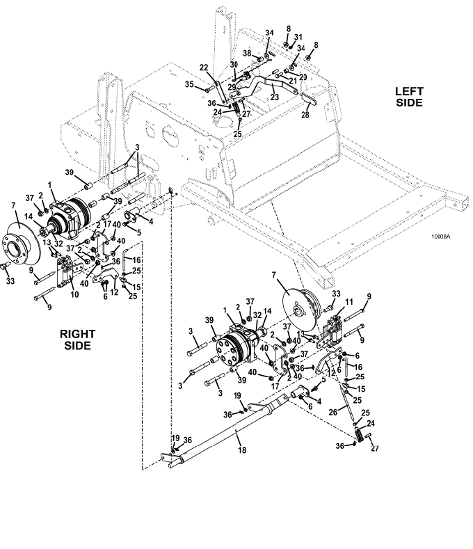 wheel motor and brake assembly