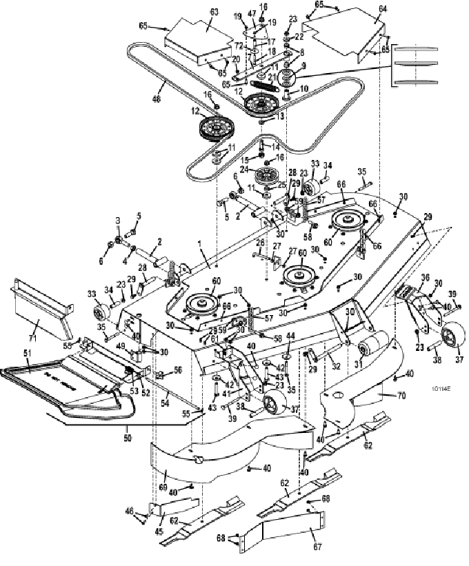 61 inch deck assembly