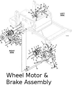 wheel motor and brake assembly