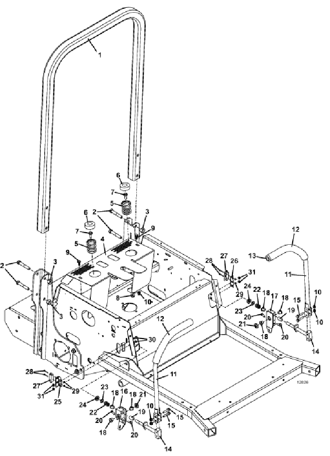 rops and steering assembly