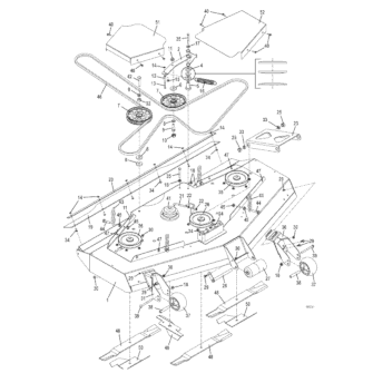 Rear Discharge Deck Assembly 61 Inch