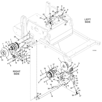 Wheel Motor and Brake Assembly Diagram