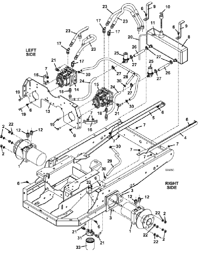 reservoir and hose assembly