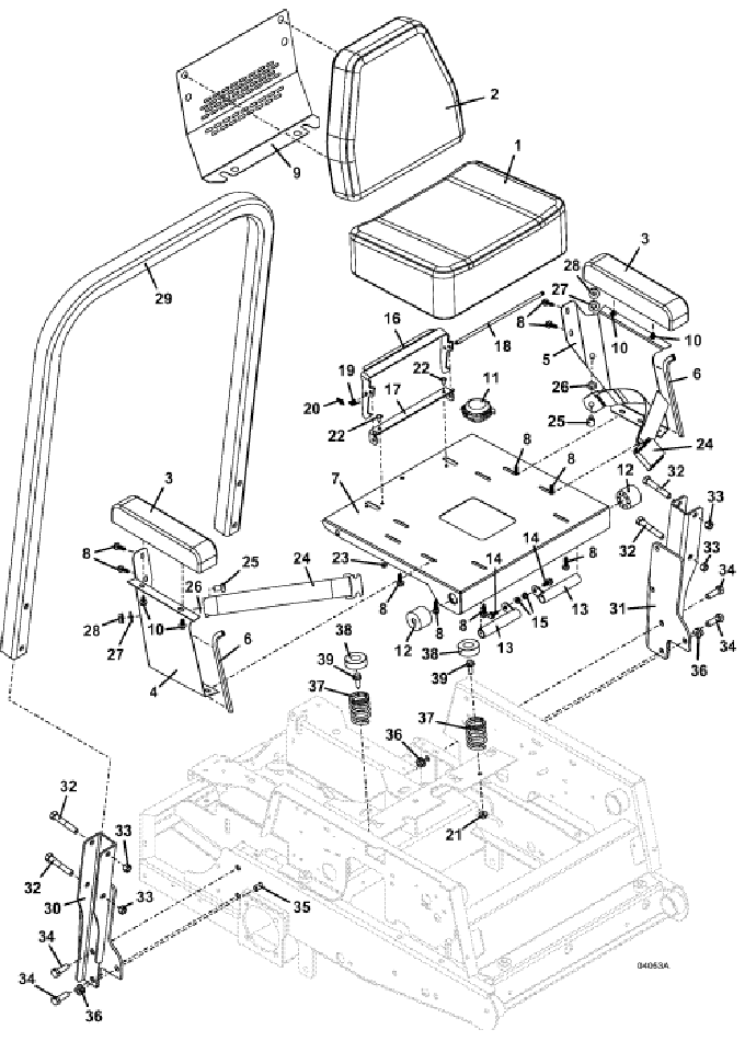 Seat and ROPS Assembly