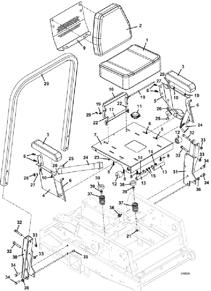 Seat and ROPS Assembly