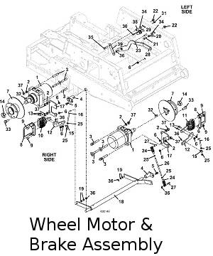 wheel motor and brake assembly