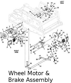 wheel motor and brake assembly