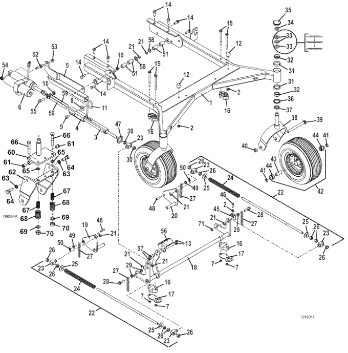 Deck Carrier Assembly, 72 inches