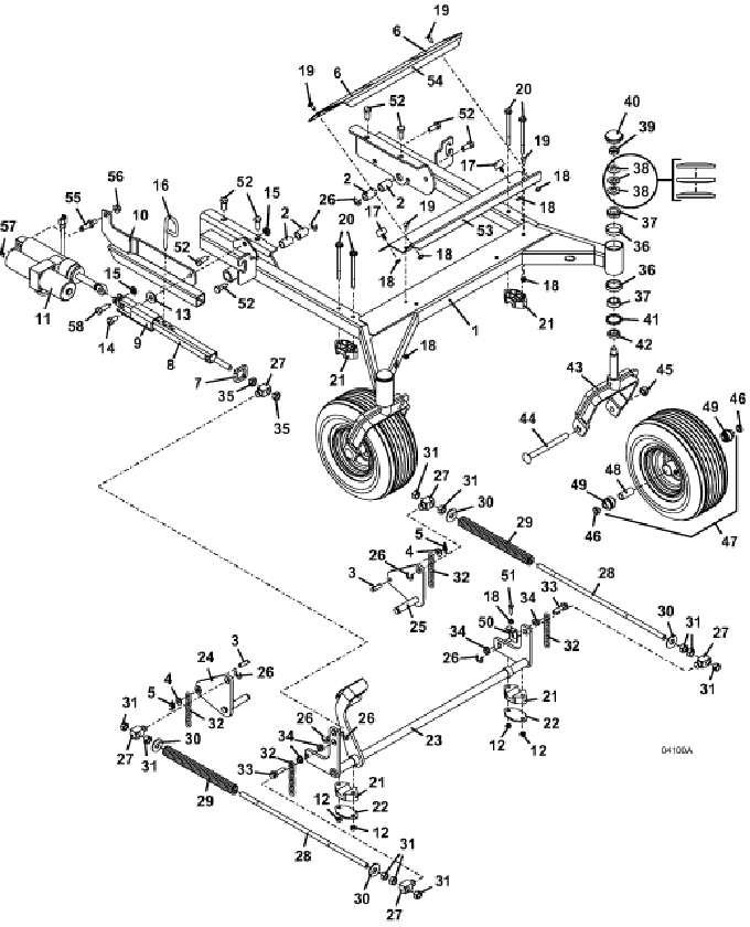 Deck Carrier Assembly, 61 inches