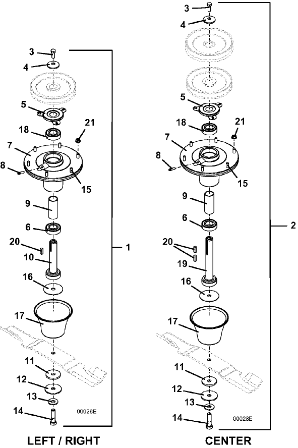 61 inch Blade Spindle Assembly