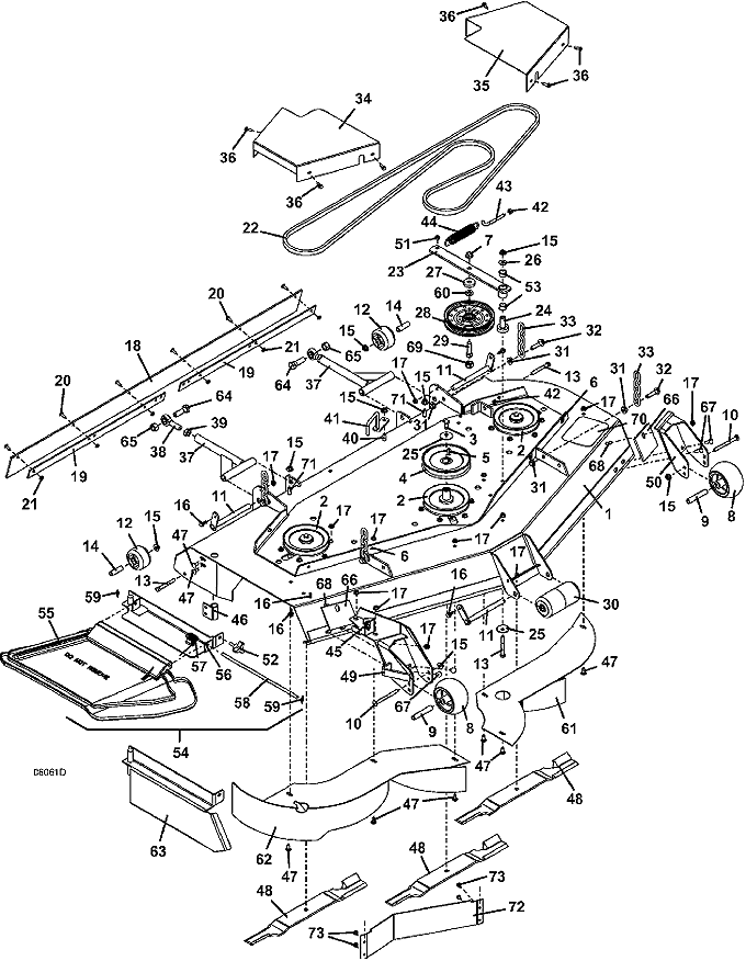 Deck Assembly, 61 inches