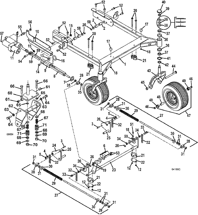 Deck Carrier Assembly, 61 inches