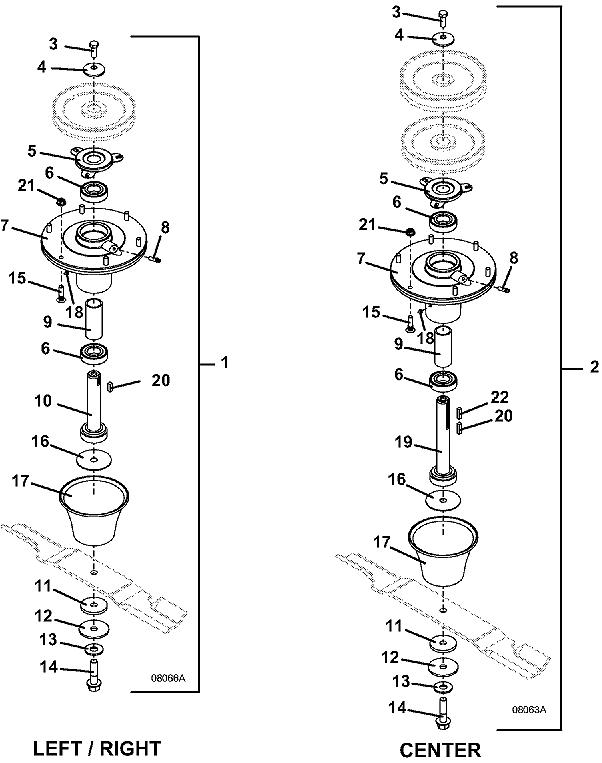 61 inch Blade Spindle Assembly