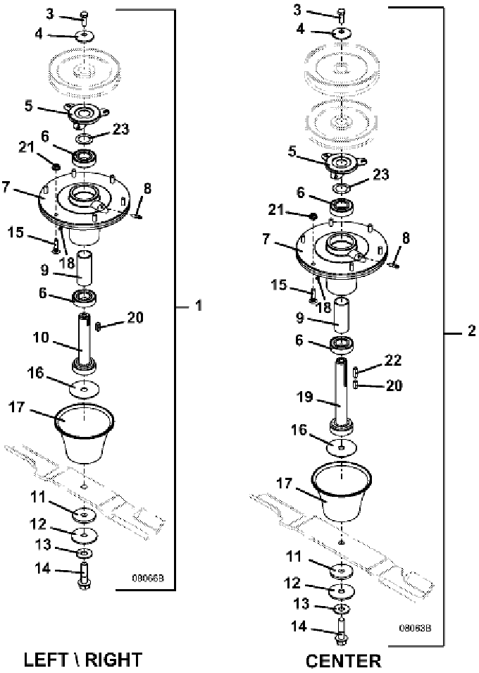 61 inch Blade Spindle Assembly