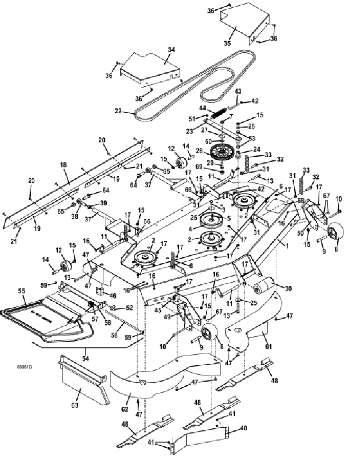 Deck Assembly, 61 inches