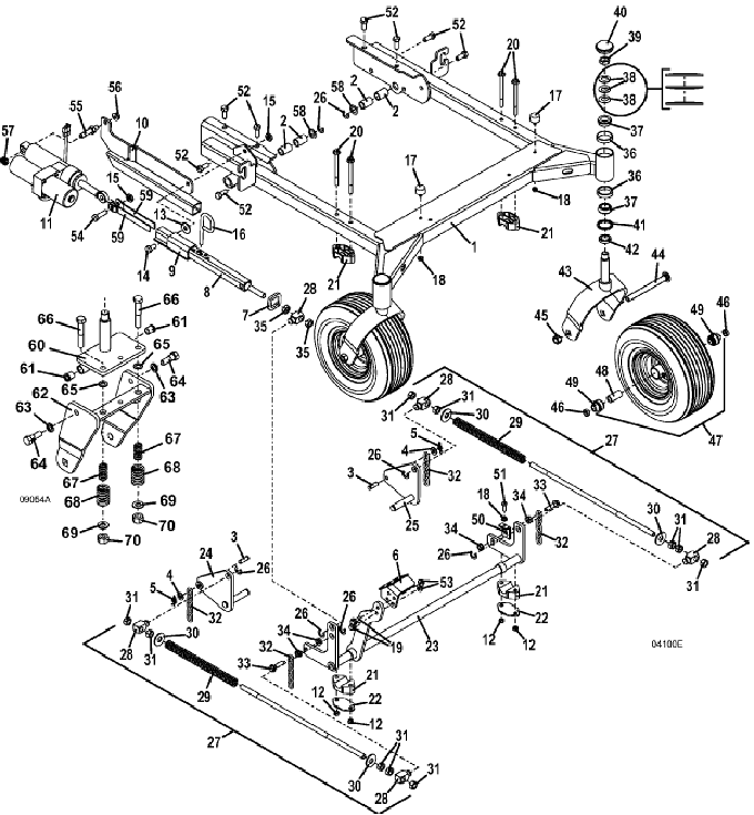 Deck Carrier Assembly, 61 inches