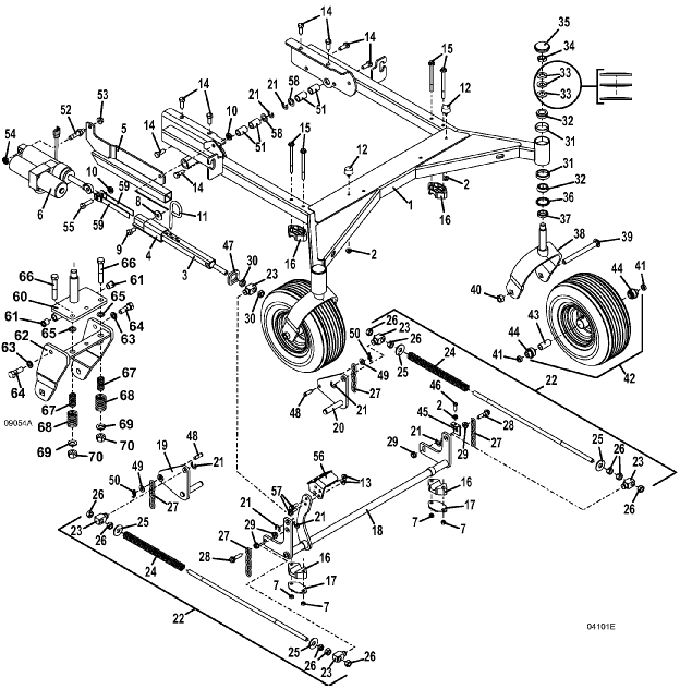 Deck Carrier Assembly, 72 inches