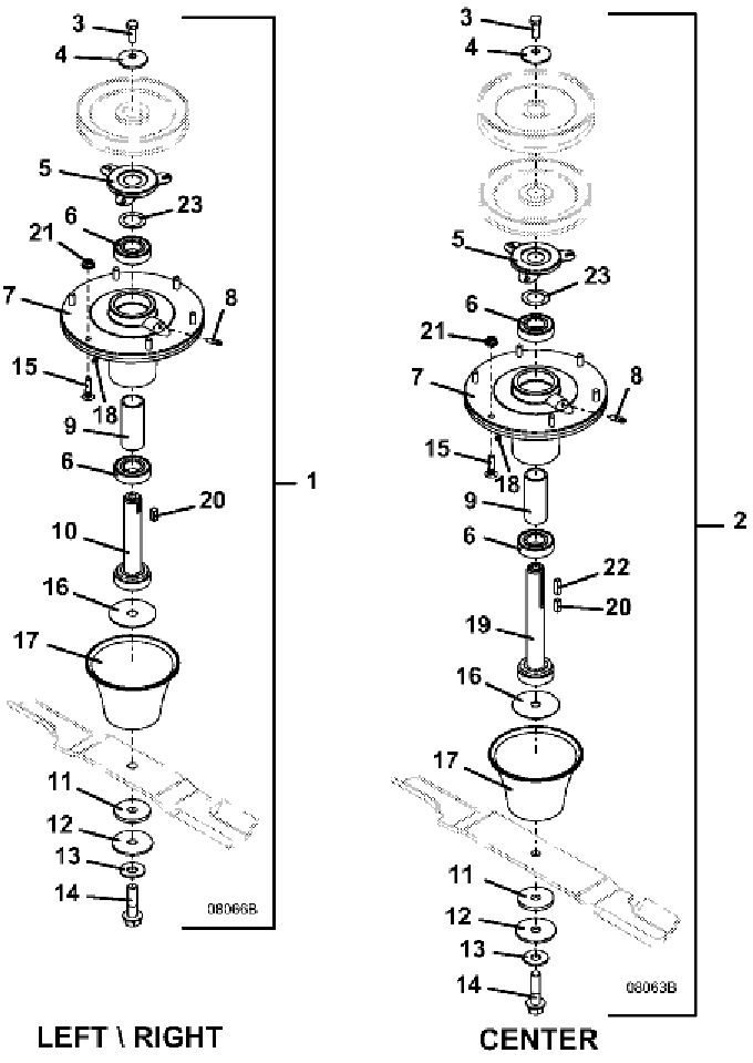 61 inch Blade Spindle Assembly