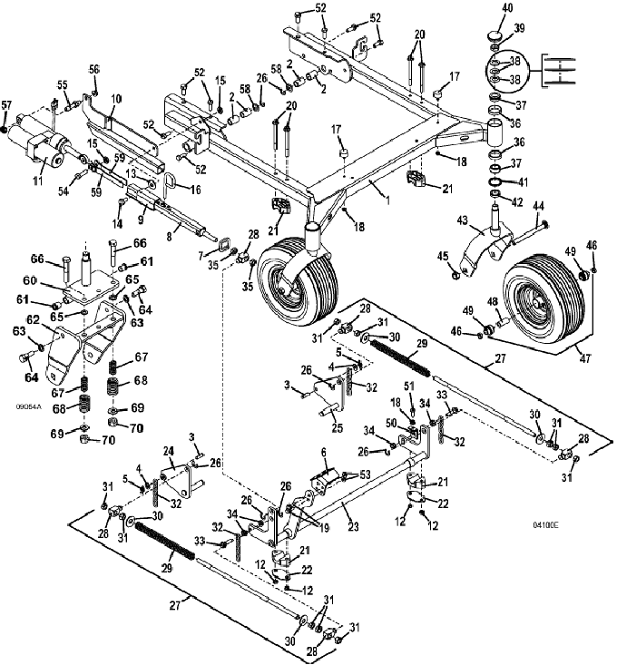 Deck Carrier Assembly, 61 inches