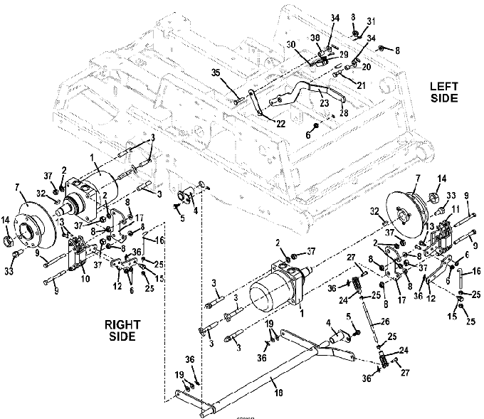 Wheel Motor and Brake Assembly