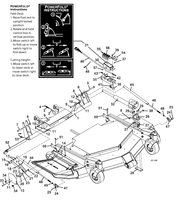 Lift Arm with Powerfold Actuator