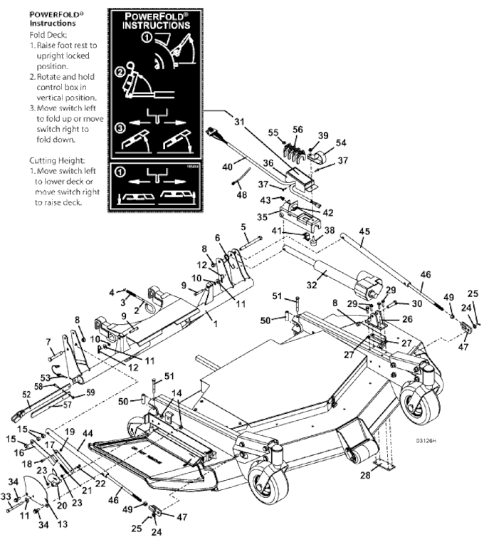 Lift Arm with Powerfold Actuator