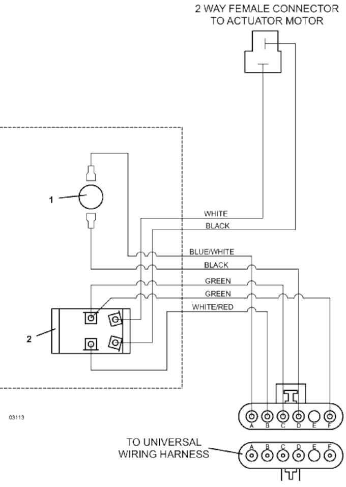 Wiring for Powerfold Actuator