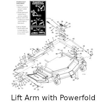 Lift Arm with Powerfold Assembly