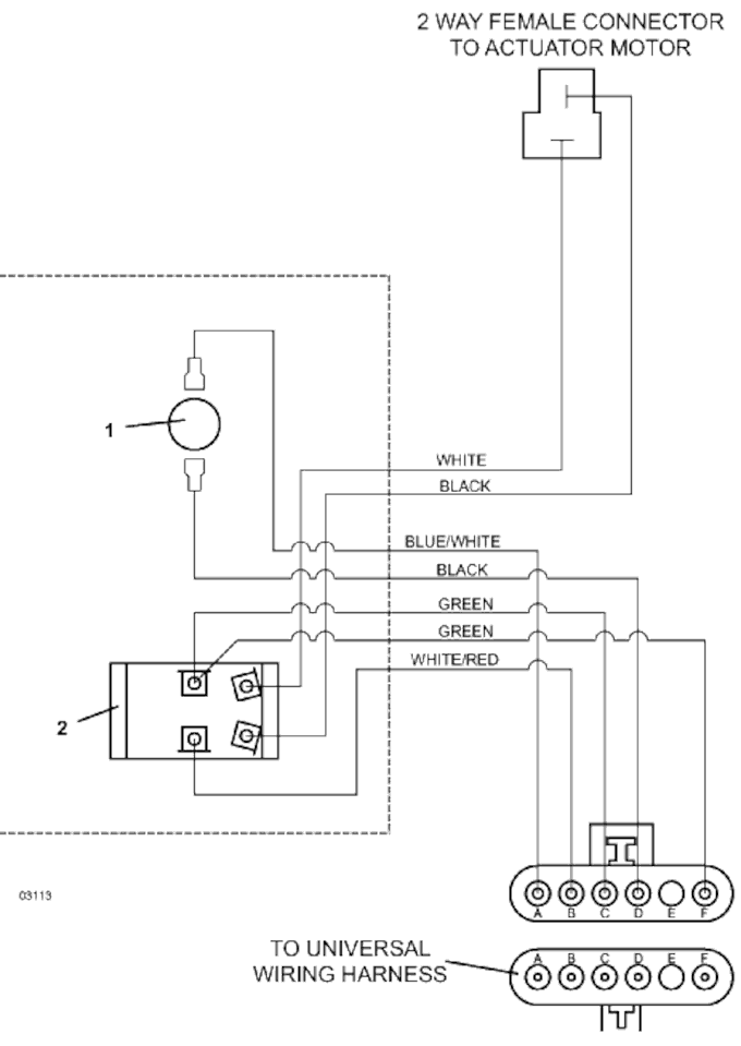 Wiring for Powerfold Actuator