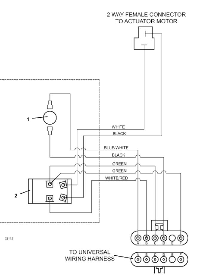 Wiring for Powerfold Actuator