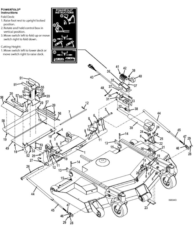 Lift Arm with Powerfold Actuator