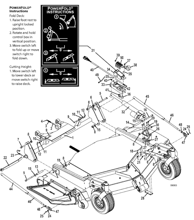 Lift Arm with Powerfold Actuator