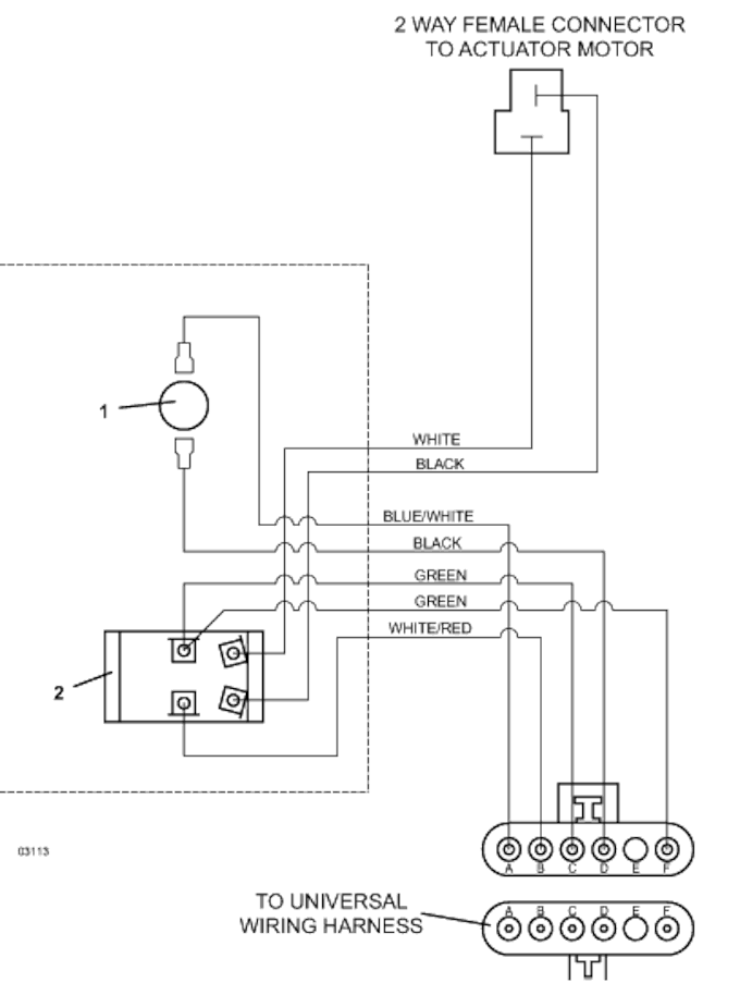 Wiring for Powerfold Actuator