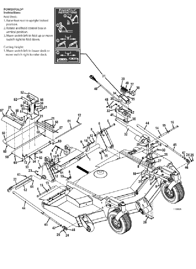 Lift Arm with Powerfold Actuator