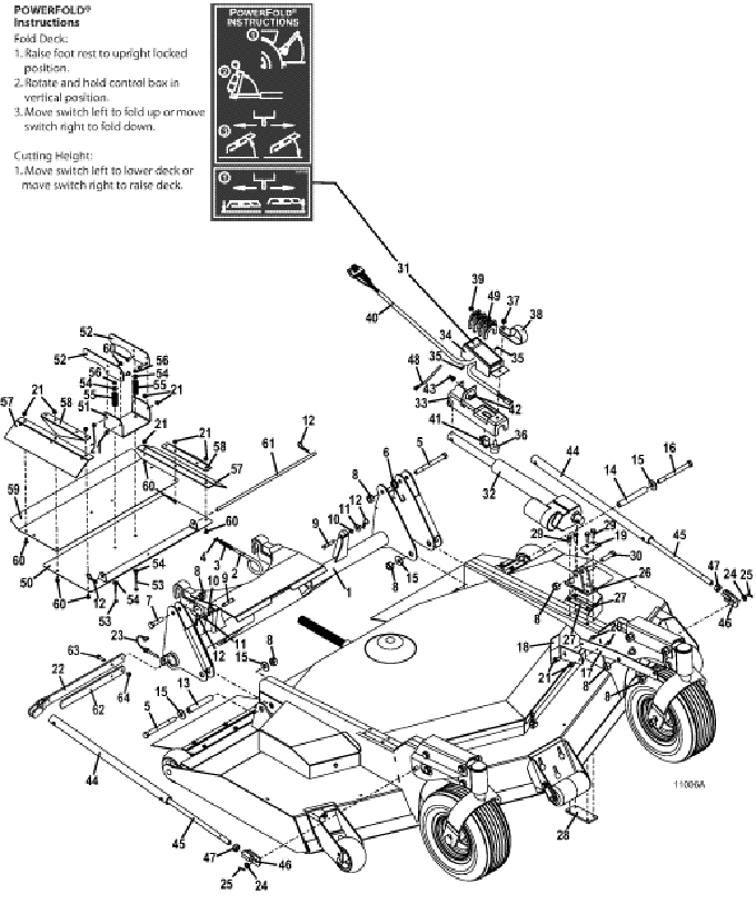 Lift Arm with Powerfold Actuator