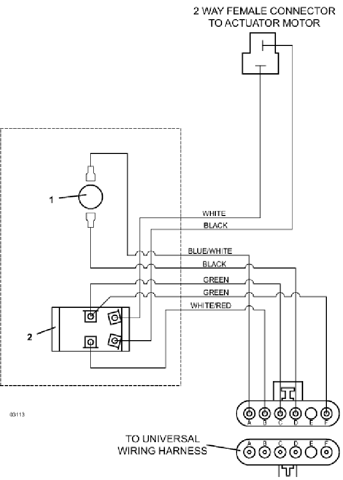 Wiring for Powerfold Actuator