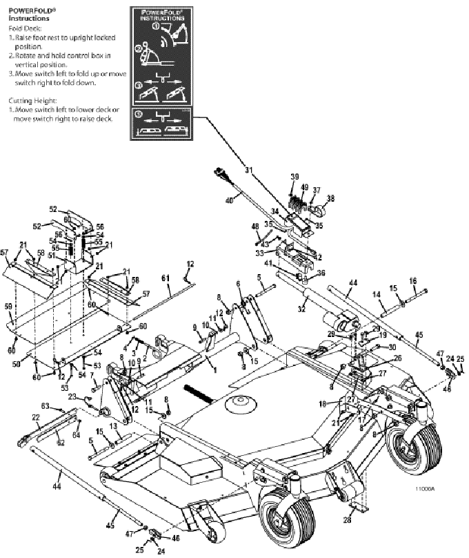 Lift Arm with Powerfold Actuator